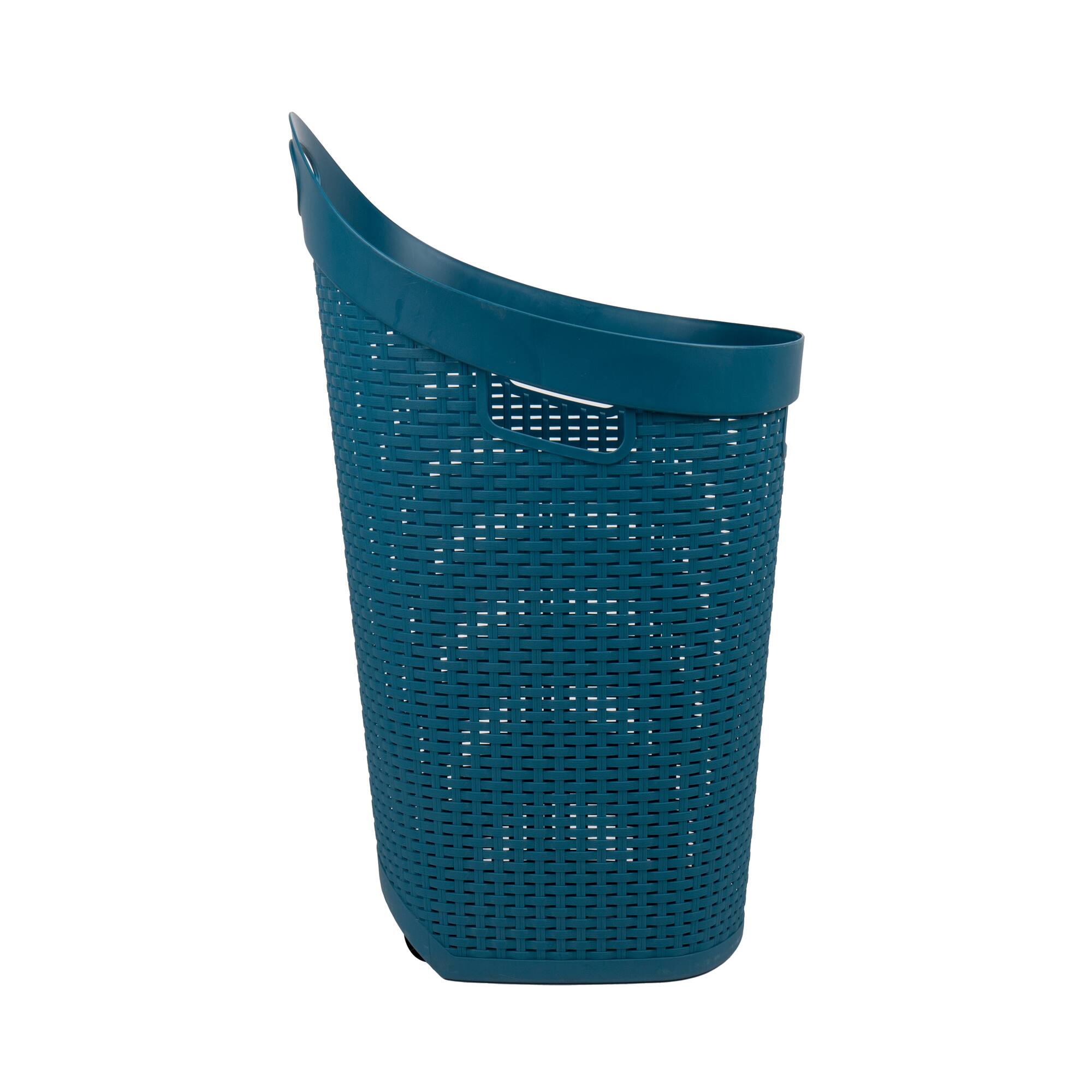 Mind Reader 60L Ventilated Mobile Laundry Hamper with Cut Out Handle & Integrated Caster Wheels